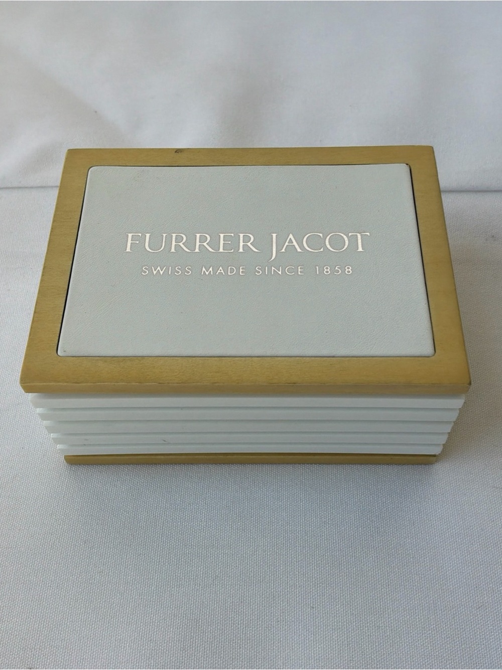 FURRER JACOT Empty Ring Wood Box Fine Swiss Jewelry